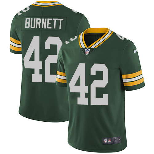 Nike Packers #42 Morgan Burnett Green Team Color Men's Stitched NFL Vapor Untouchable Limited Jersey - Click Image to Close